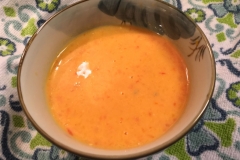 Orange Bell pepper and Buttermilk Soup